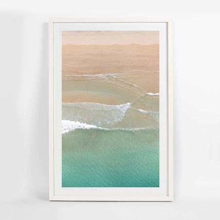 Biała ramka na zdjęcia 40x60 cm wisząca poziom pion rama MDF z plexi klasyczna ramka