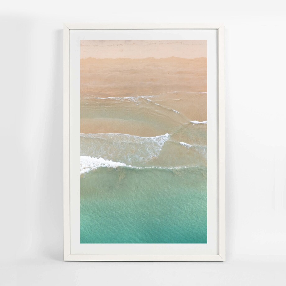 Biała ramka na zdjęcia 40x60 cm wisząca poziom pion rama MDF z plexi klasyczna ramka