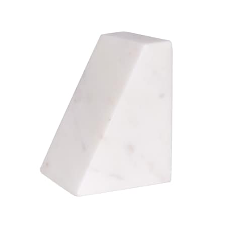 Zestaw 2 marmurowych podpórek do książek biały KROKOS