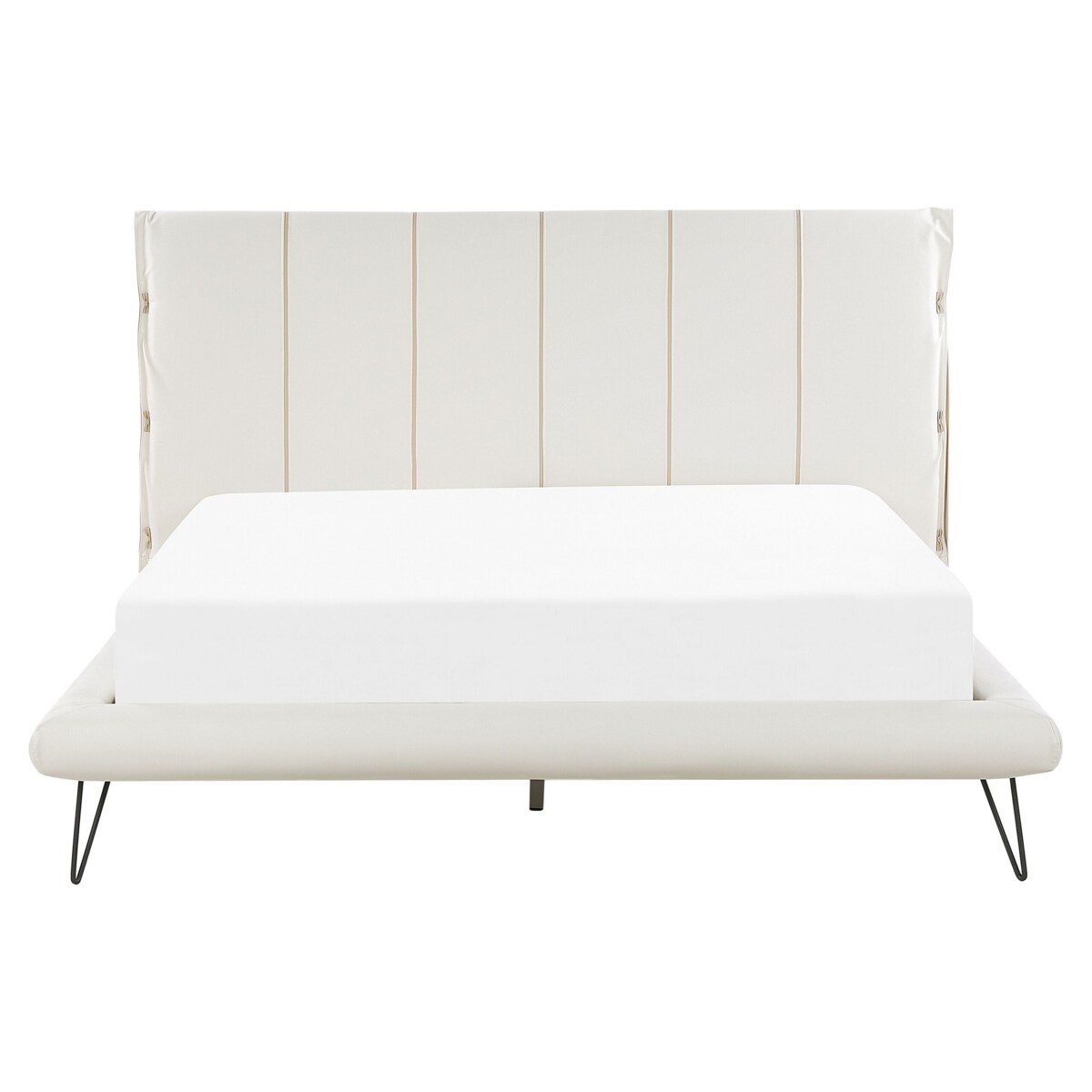 Łóżko ekoskóra 160 x 200 cm białe BETIN