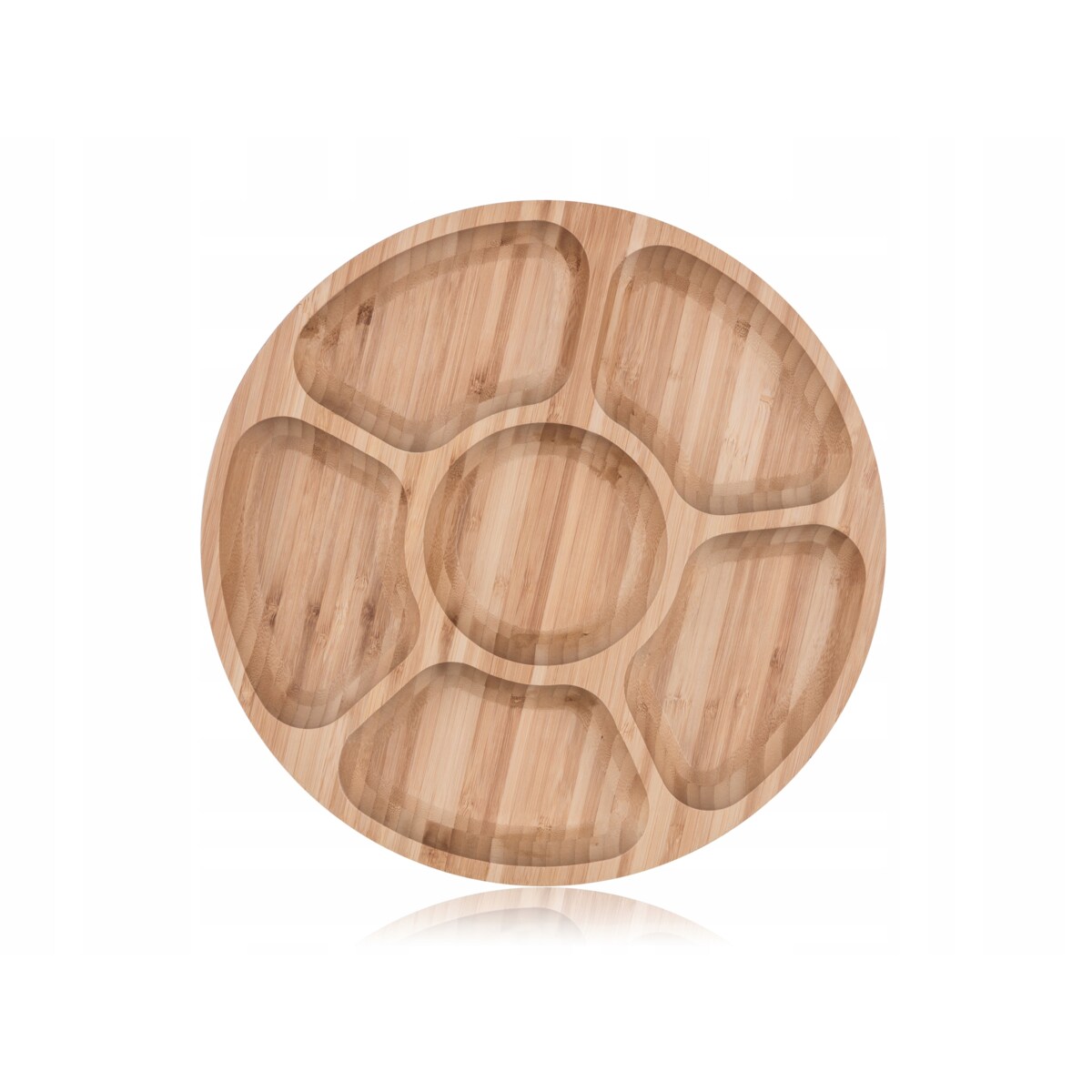 PATERA Z BAMBUSA drewno 31cm na stół prezent przekąski oliwki orzeszki box