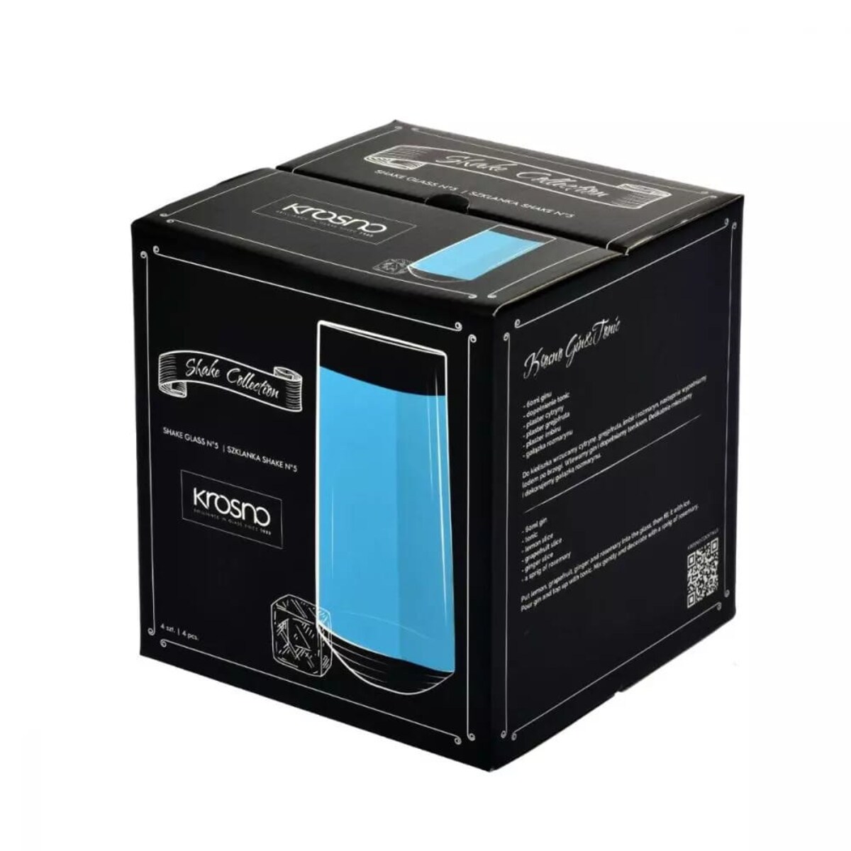 Ozdobne Szklanki do drinków napojów KROSNO SHAKE N°5 Gin&Tonic 380ml 4szt