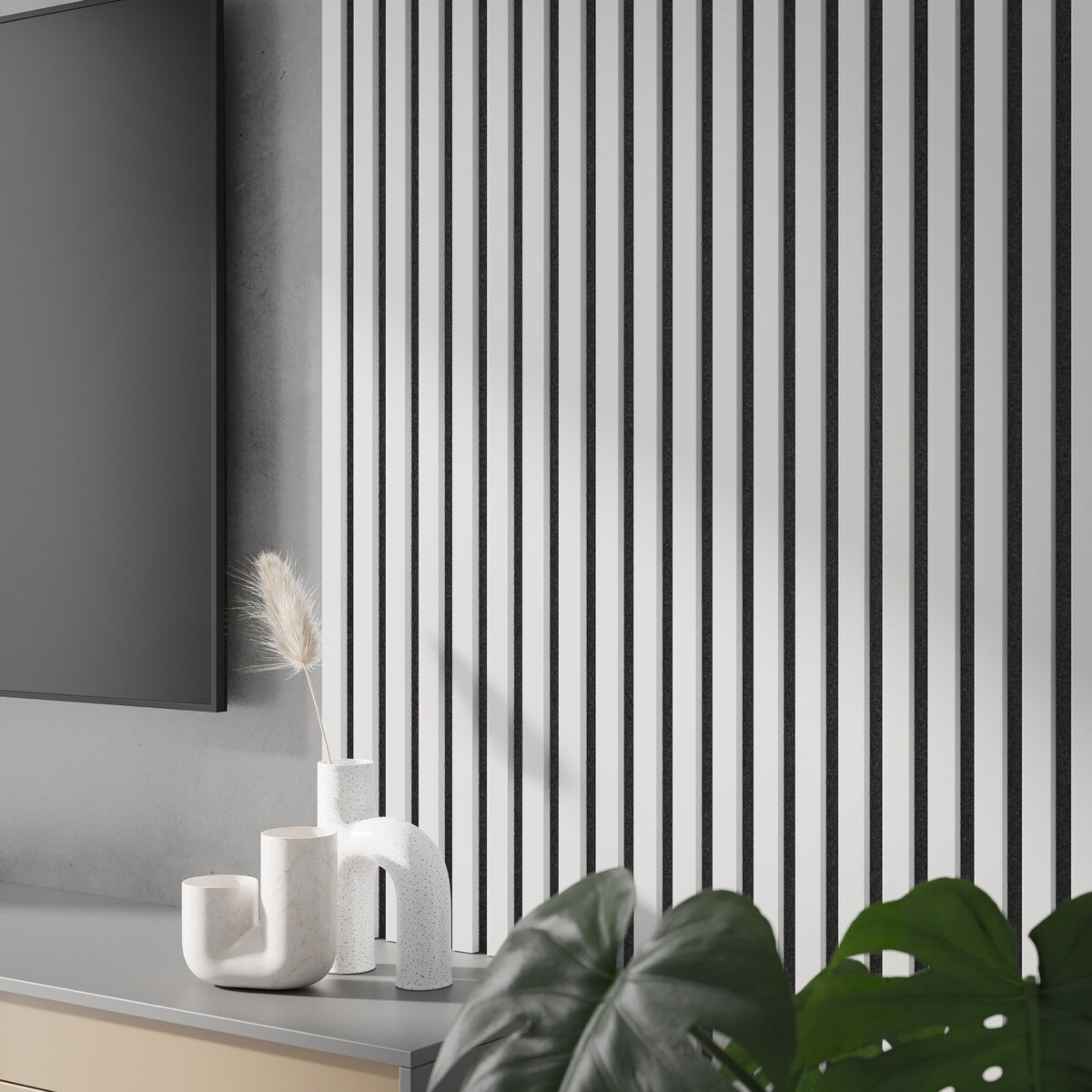 LAMELE NA FILCU - BIAŁY MAT