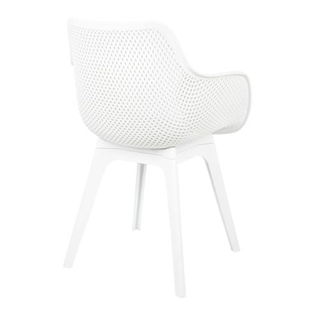 Krzesło ogrodowe LANDI KH010100213 z oparciem białe