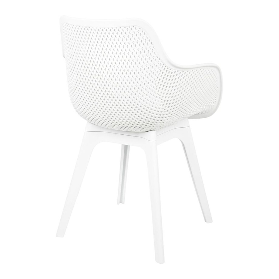 Krzesło ogrodowe LANDI KH010100213 z oparciem białe