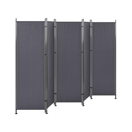 5-panelowy składany parawan pokojowy 270 x 170 cm szary NARNI