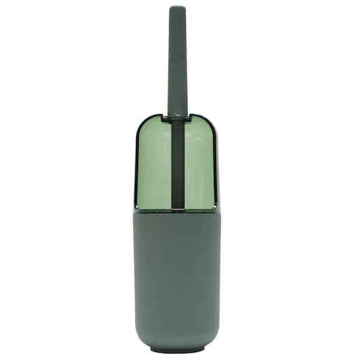 Szczotka do WC z plastikowym pojemnikiem, 10 x 37,5 cm, kolor zielony
