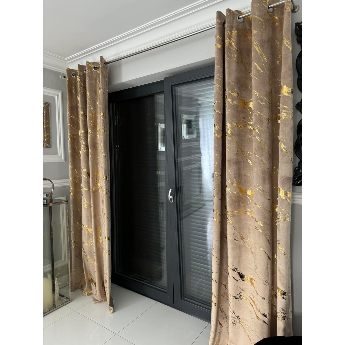 zasłona welurowa marmur 140x250 cm