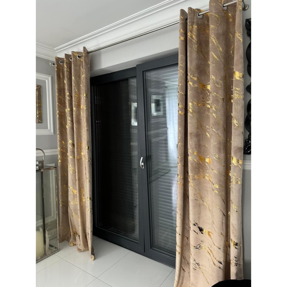 zasłona welurowa marmur 140x250 cm