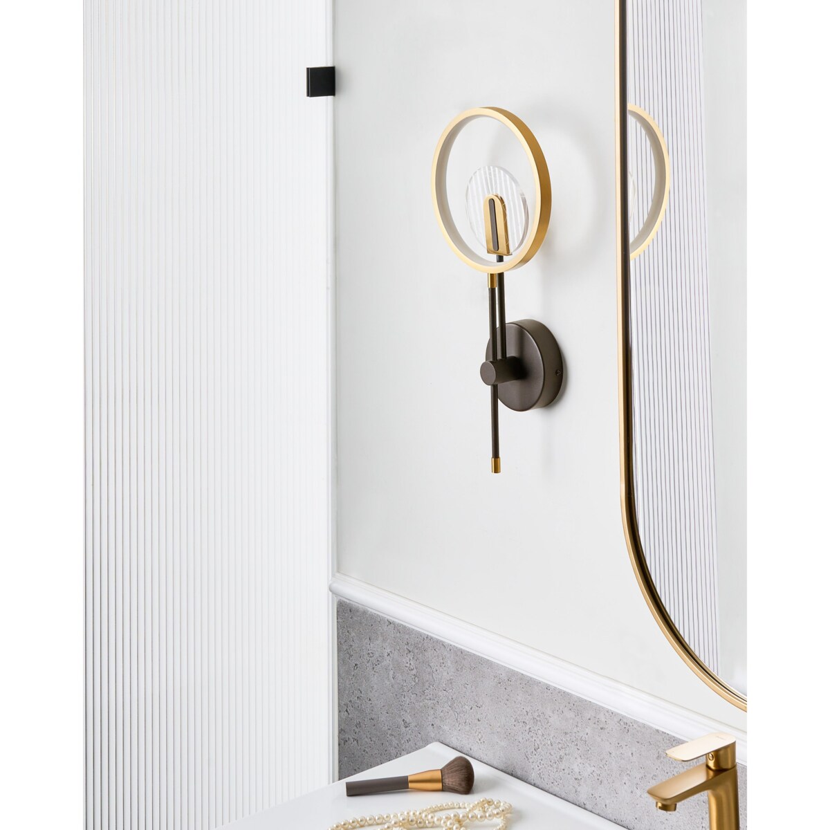 Lampa ścienna LED SAMBRE Metal Złoty Czarny