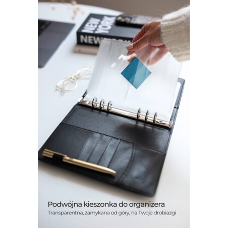 Podwójna kieszonka do segregatora A5 – domykana