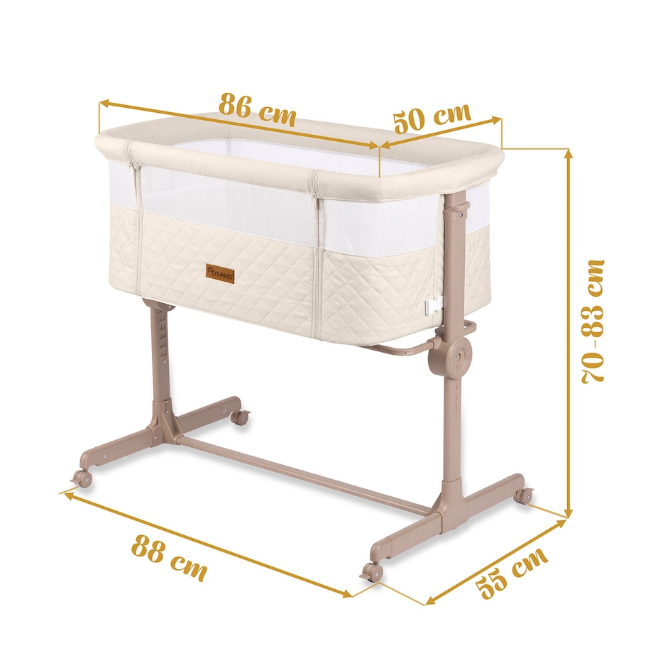 Łóżeczko dziecięce niemowlęce dostawka Nukido składane 0-5m
