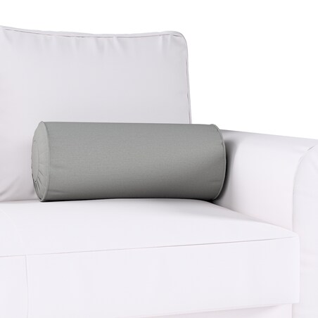 Poduszka wałek z zakładkami, szary, Ø20 x 50 cm, Loneta