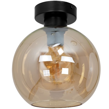 LAMPA sufitowa SOFIA MLP6575 Milagro skandynawska OPRAWA szklana kula czarna bursztynowa