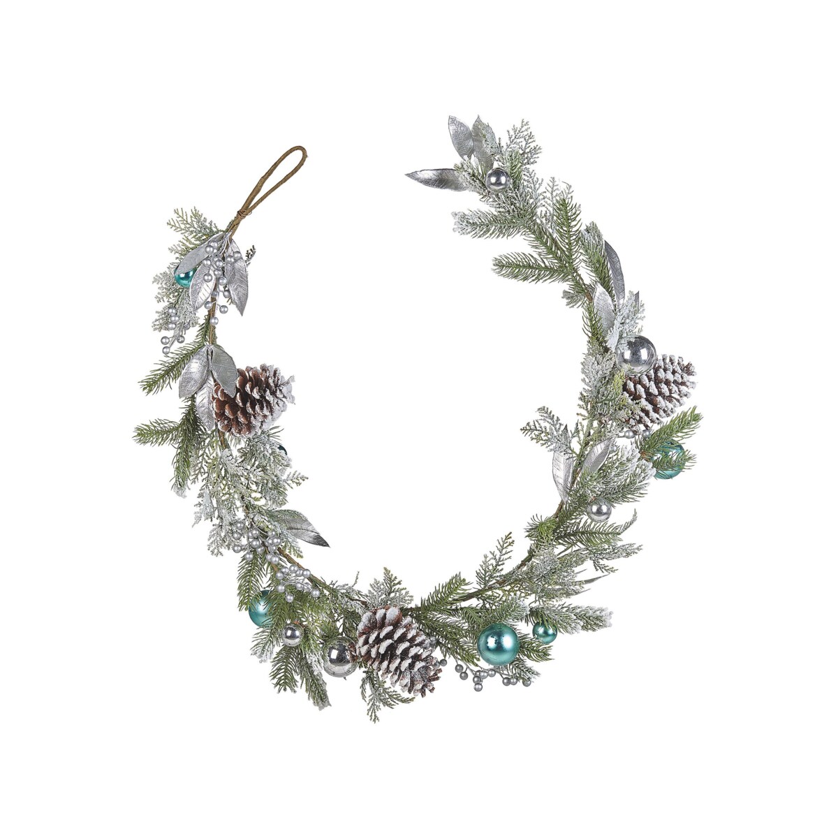 Świąteczna girlanda 150 cm zielono-srebrna LLEIDA