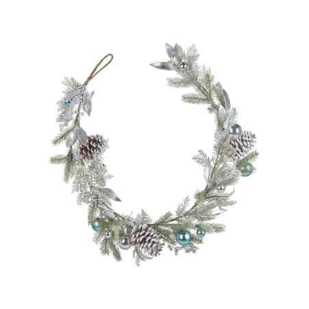 Świąteczna girlanda 150 cm zielono-srebrna LLEIDA
