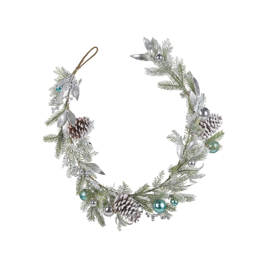 Świąteczna girlanda 150 cm zielono-srebrna LLEIDA