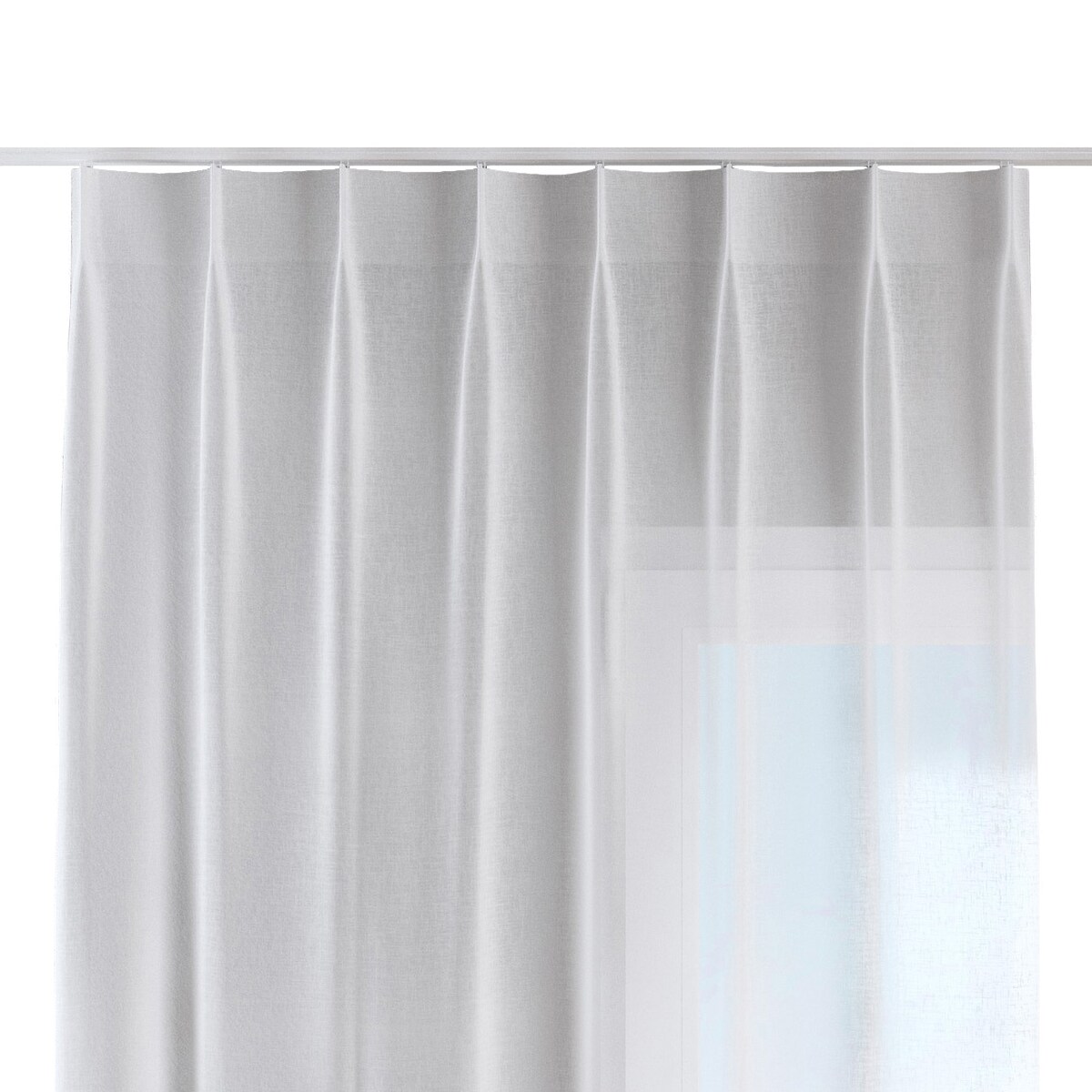 Zasłona na haczykach flex pojedynczych 130x245 prześwitująca biała