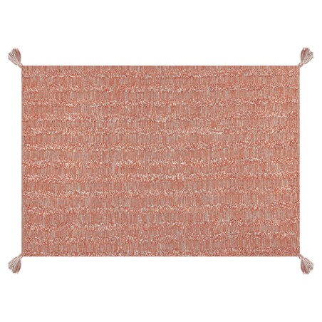 Dywan bawełniany 140 x 200 cm pomarańczowy MUGLA