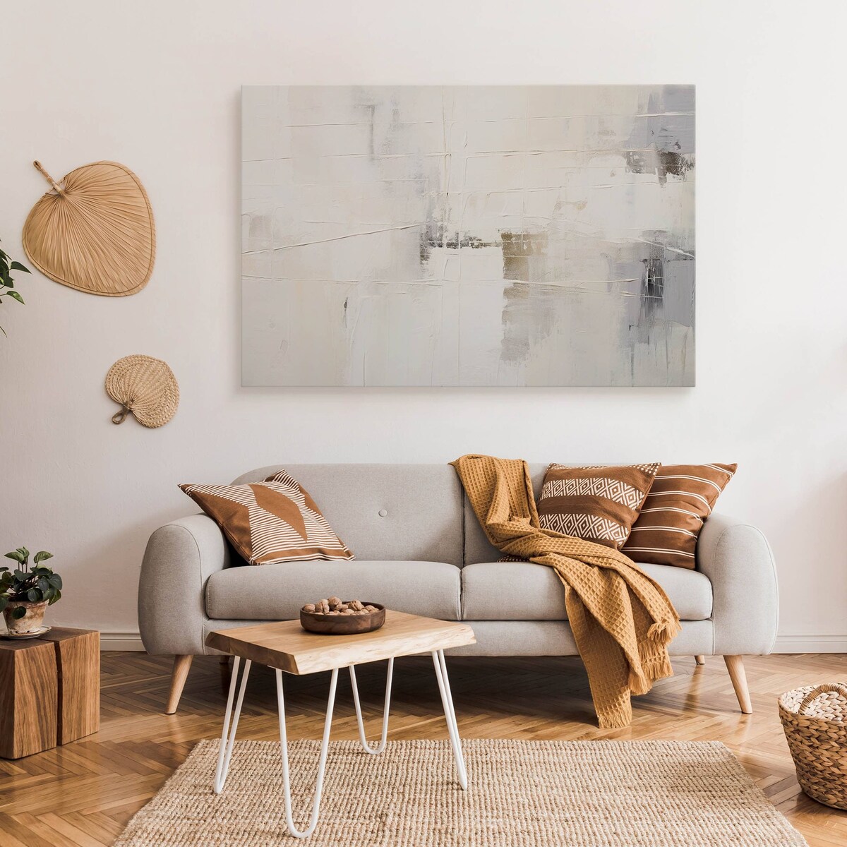 Obraz Na Płótnie Do Sypialni Salonu Nowoczesna Wzór Imitacja Farby 70x50cm