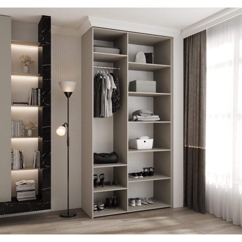 Szafa trzydrzwiowa Como 1 120 gł.50 kaszmir+złoty