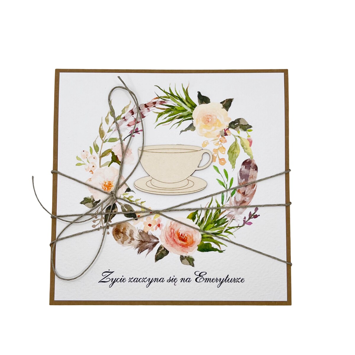 Podziękowanie za współpracę - Kartka ręcznie robiona z okazji przejścia na emeryturę - gratulacje emerytura życzenia