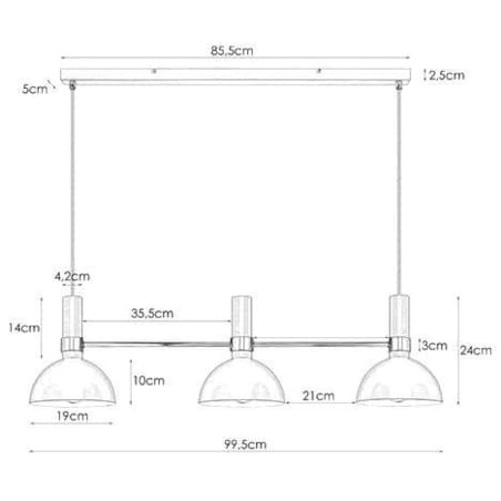LAMPA wisząca LARRY 107500 Markslojd metalowa OPRAWA zwis stal biała
