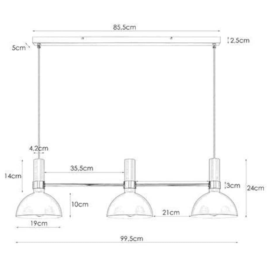 LAMPA wisząca LARRY 107500 Markslojd metalowa OPRAWA zwis stal biała