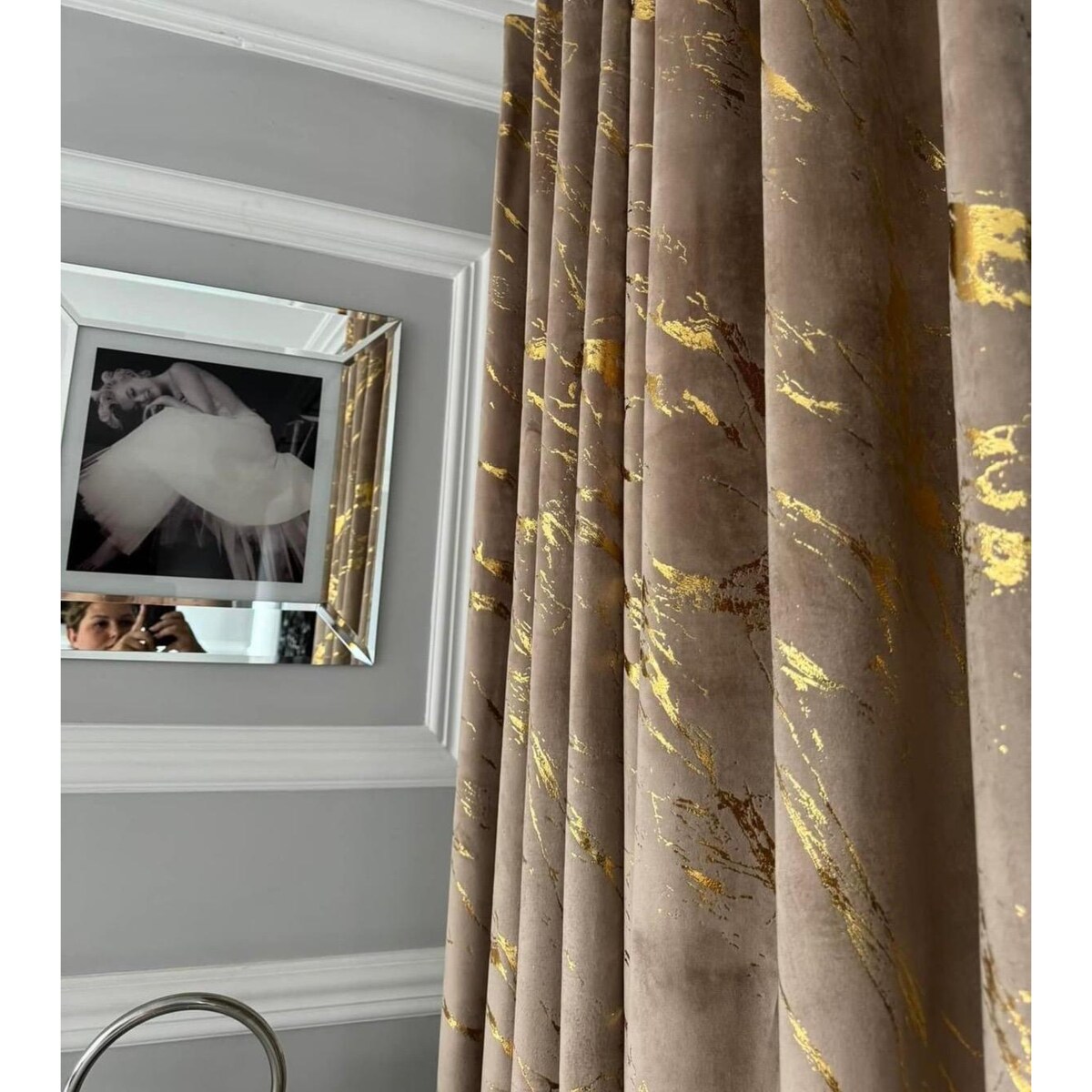 zasłona welurowa "marmur" 140x270 cm