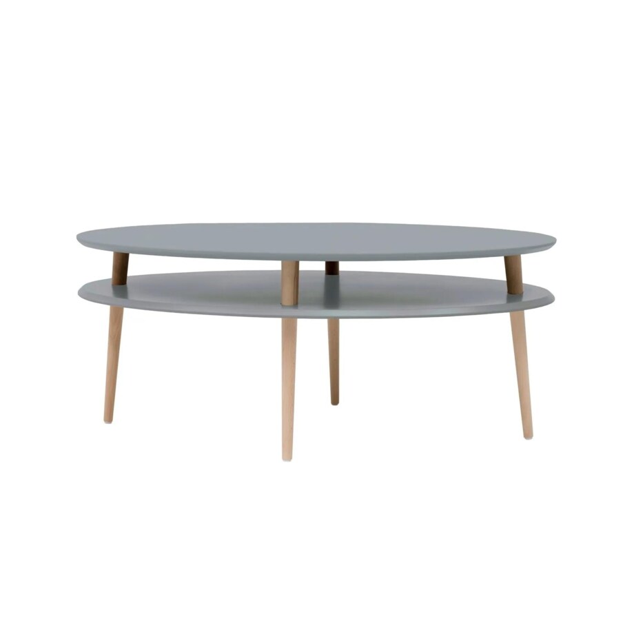 Ława owalna OVO HIGH 110x70 ciemnoszara