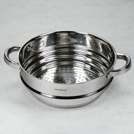 Klausberg uniwersalny parownik 20cm do garnków 16cm 18cm 20cm wkład do gotowania na parze KB7586