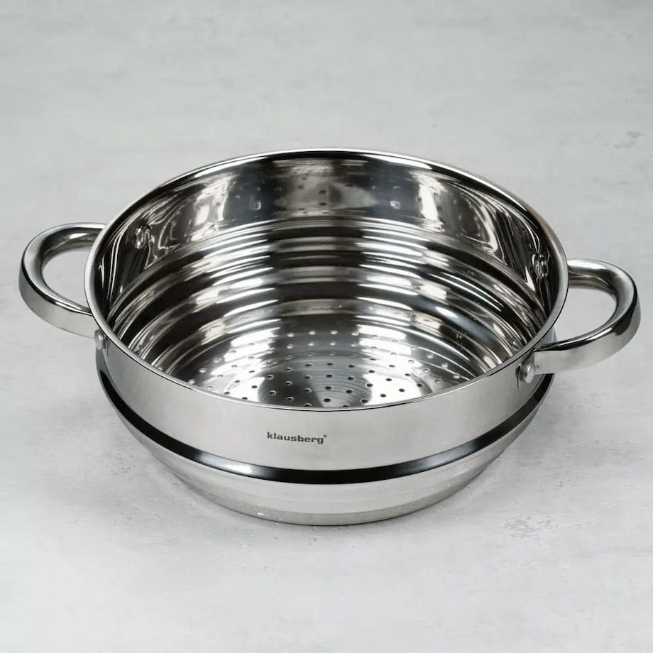 Klausberg uniwersalny parownik 20cm do garnków 16cm 18cm 20cm wkład do gotowania na parze KB7586