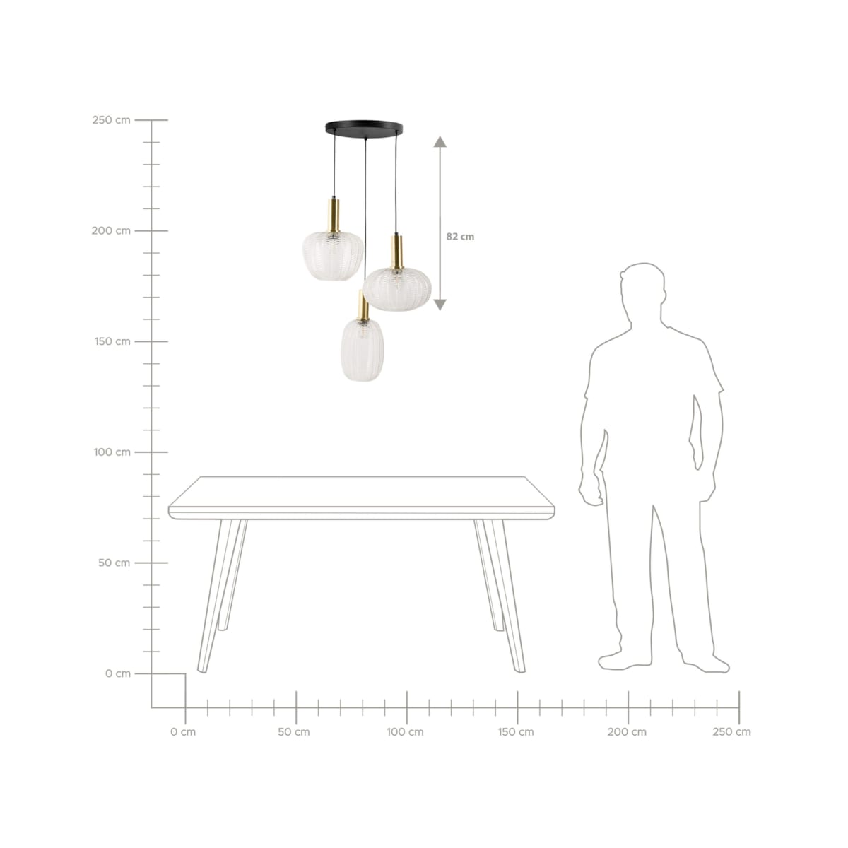 Lampa wisząca NJORO Metal Przezroczysty