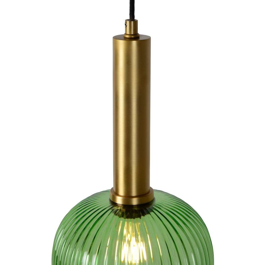 LAMPA wisząca MALOTO 45386/20/33 Lucide loftowa OPRAWA szklany zwis zielony mosiądz