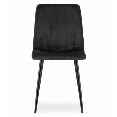 Krzesło Do Jadalni Kuchni Salonu Lava - Czarny Aksamit X 3
