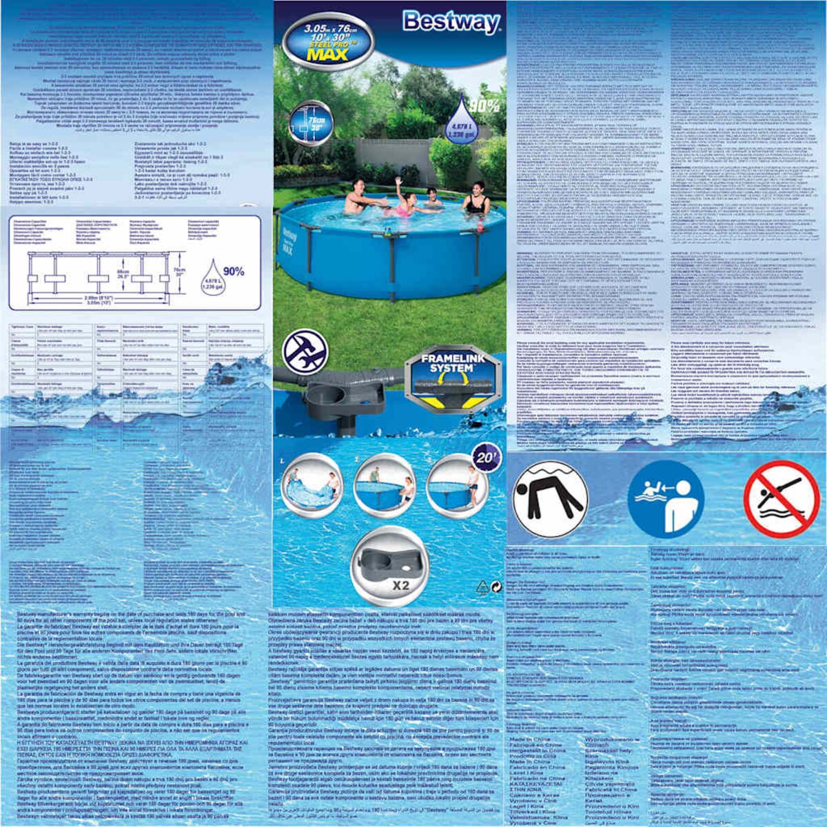 Bestway Basen Steel Pro MAX, 305 x 76 cm