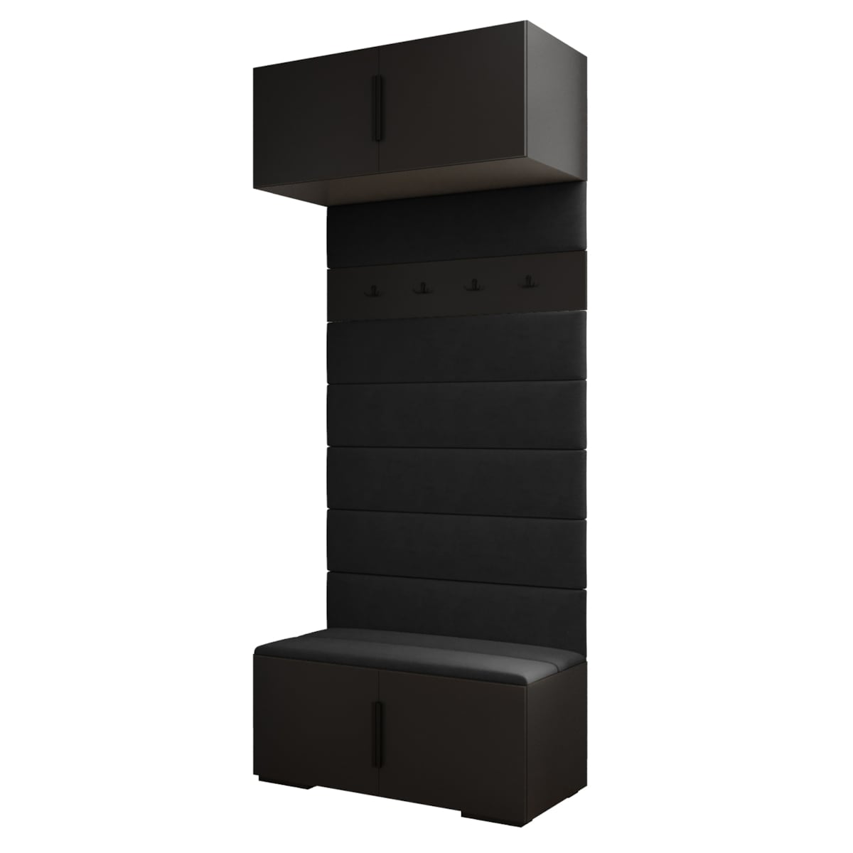 Garderoba do przedpokoju INOVA 1 czarny+czarny+manila18