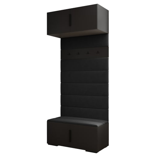 Garderoba do przedpokoju INOVA 1 czarny+czarny+manila18