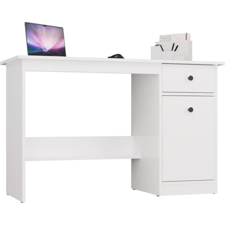 Biurko CHESTER białe mat 120x45x75 cm szuflada+szafka 1 szt.