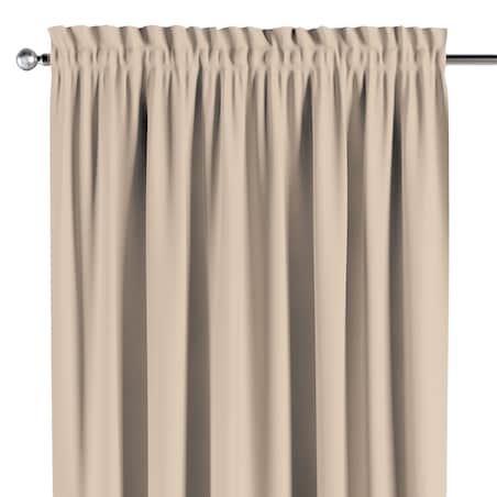 Zasłona na kanale z grzywką 1 szt. 130x260 kremowy beż