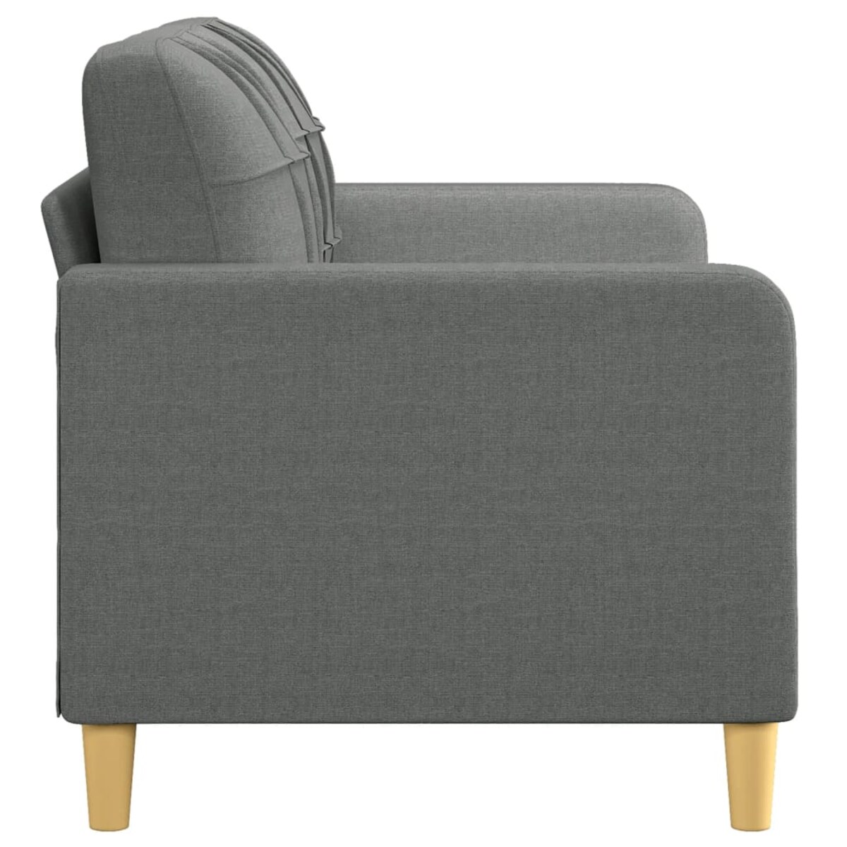 vidaXL Sofa 2-osobowa, ciemnoszara, 140 cm, tapicerowana tkaniną