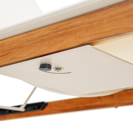 Leżak ogrodowy z aluminium składany Na taras balkon Wygodny regulowany beż