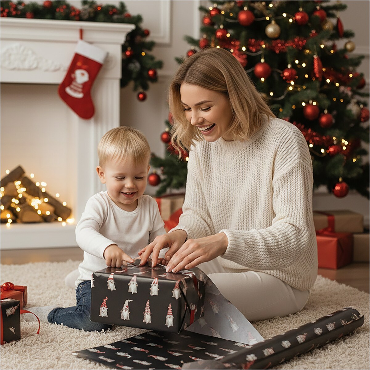 Papier do pakowania prezentów 25 METRÓW MEGAROLKA Świąteczny Do Paczek Ozdobny