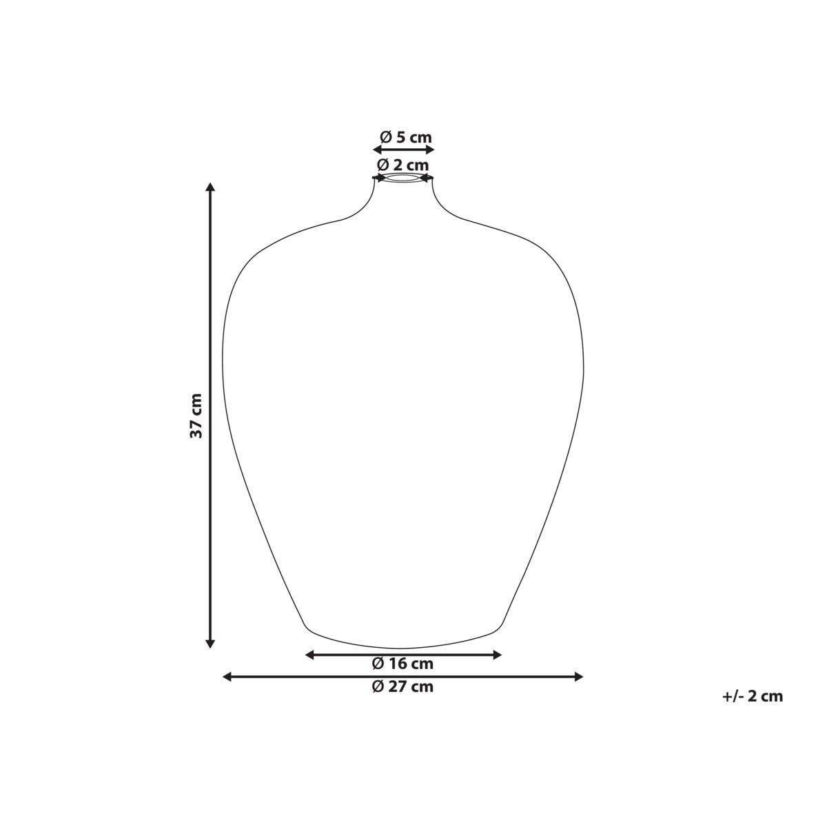 Wazon na kwiaty z terakoty 37 cm pomarańczowy TERRASA