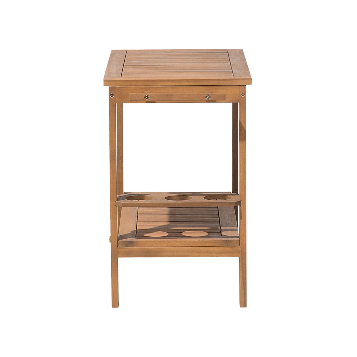 Wózek kuchenny akacjowy jasne drewno SASSARI