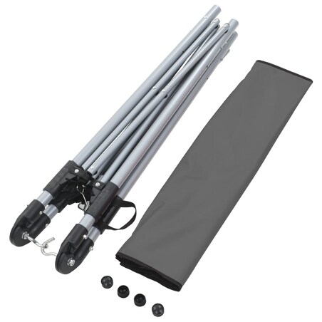 vidaXL Hamak ze składanym stojakiem, szary