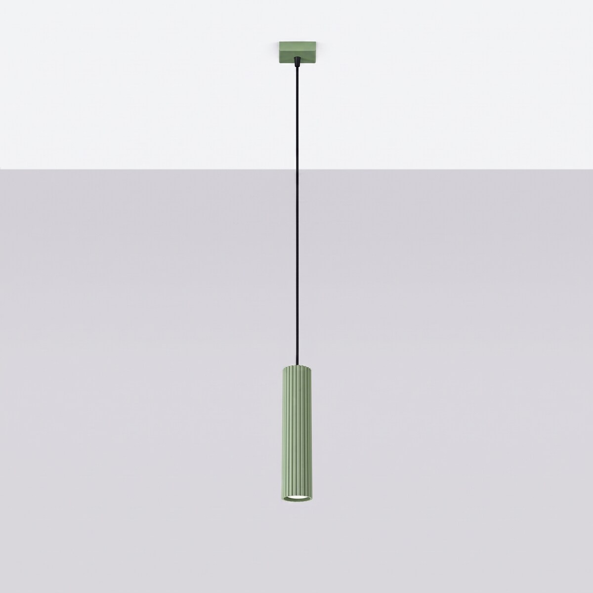 Lampa wisząca KARBON 1 szałwiowa