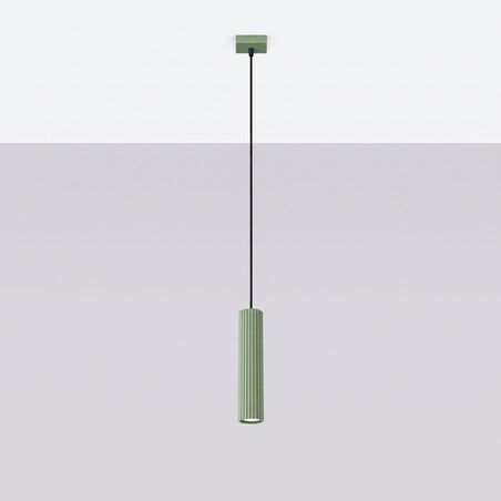 Lampa wisząca KARBON 1 szałwiowa