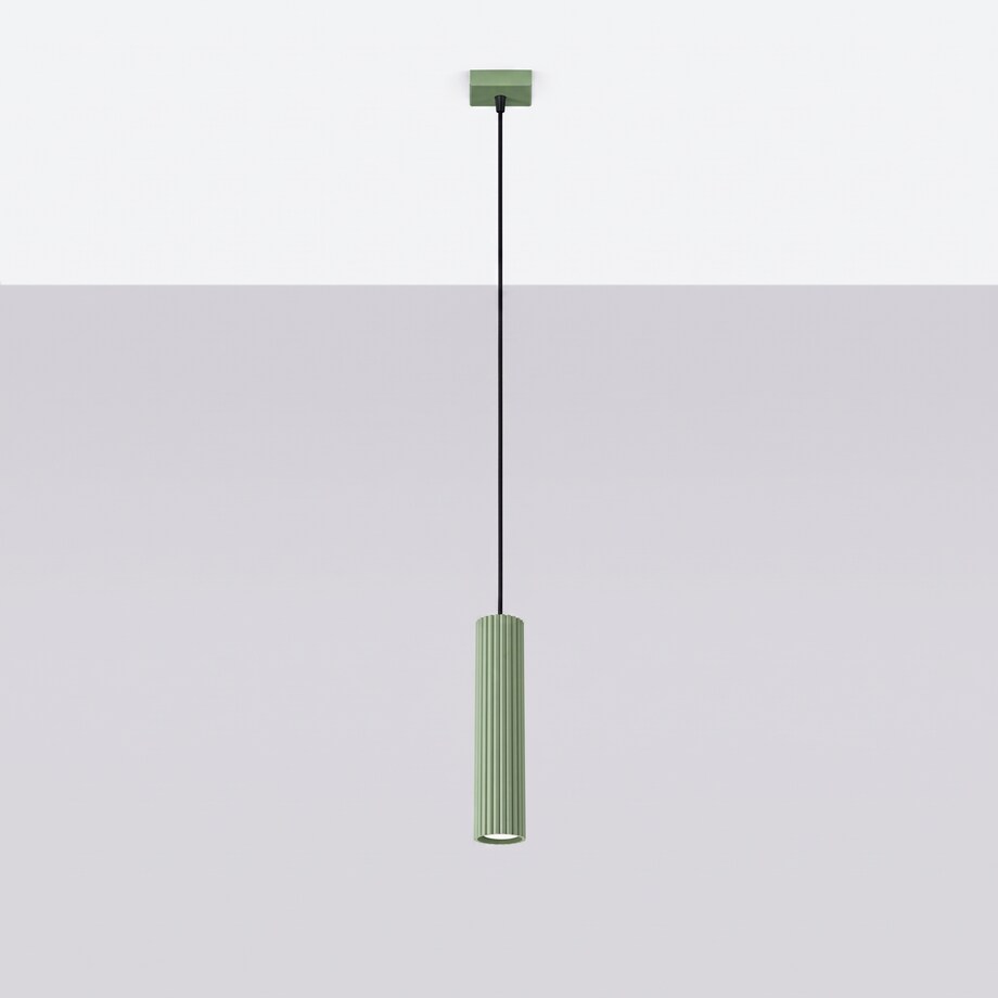 Lampa wisząca KARBON 1 szałwiowa