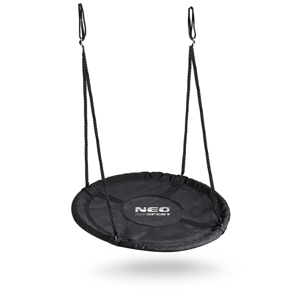 Huśtawka ogrodowa Neo-Sport Swingo bocianie gniazdo fotel wiszący 110 cm czarna